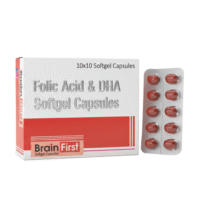 BRAIN FIRST (Softgel) – Folic Acid 5mg and DHA 200mg (Drug)   | By Gynaemex Care