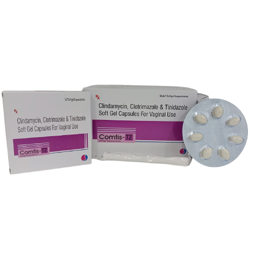 COMTIS-TZ (Softgel) – Clindamycin 100mg, Clotrimazol 100mg & Tinidazol 100mg Vaginal Softgels     | By Gynaemex Care