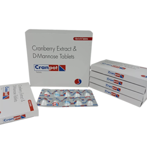 CRANPOT (Tablets) – Cranberry Extract 300mg (25% Proanthocyandins) & D-Mannose 600mg    | By Gynaemex Care