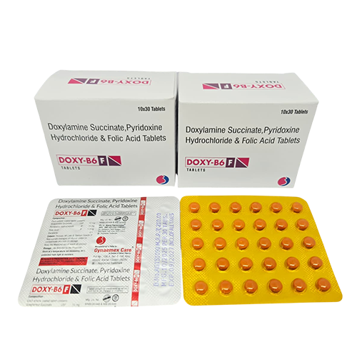 DOXY-B6F –  Doxylamine Succinate 10mg, Vitami B6 10mg & Folic Acid 2.5 mg     | By Gynaemex Care